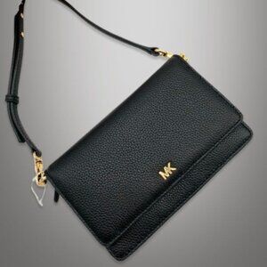 Michael Kors Black Leather Crossbody Bag